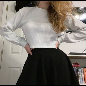 Forever 21 Waffle Knit Cropped Sweater